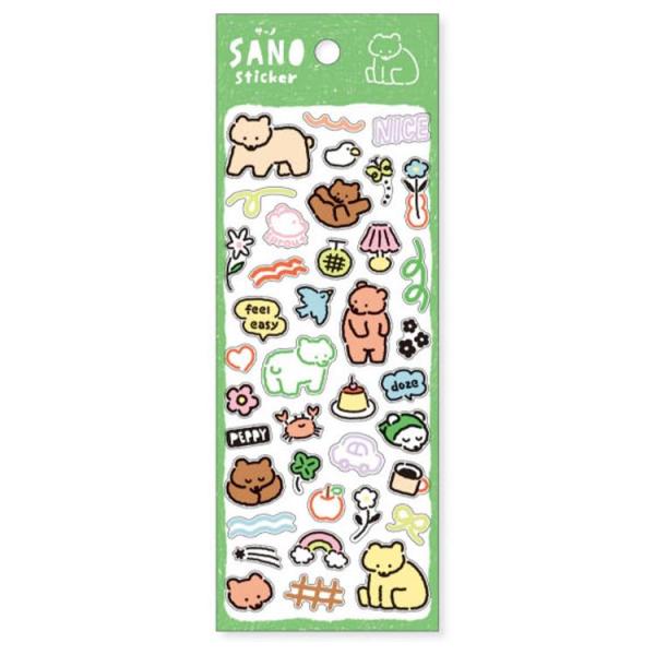 kuma サーノステッカー 825659 クマ アニマル : キャラクター雑貨