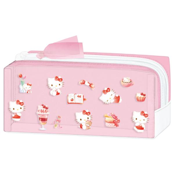 ハローキティ クリアツインファスナーペンケース 067478 SANRIO