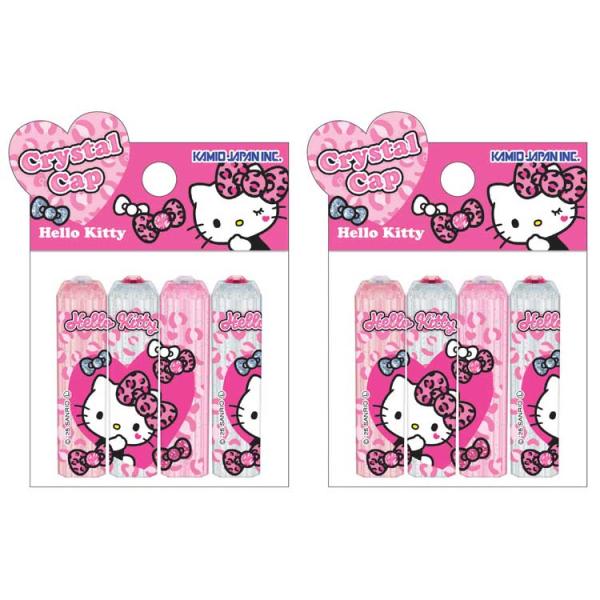 ハ*ー様 【未使用品】 平成レトロ サンリオ ヒップホップ ハローキティ 根付 2個セット ハローキティ クリスタル鉛筆キャップ 069502 ギャル