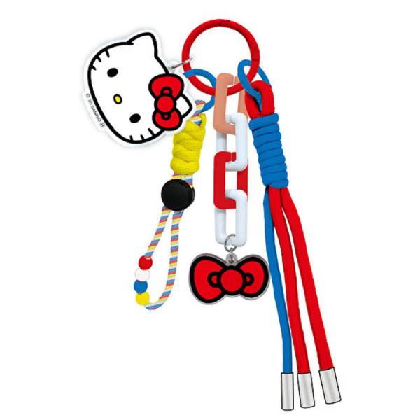 ハローキティ ストラップチャーム レッド フェイスパーツ付き