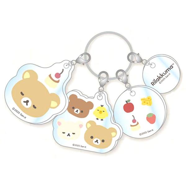 リラックマ 4連アクリルキーホルダー 297902 ベーシックリラックマ