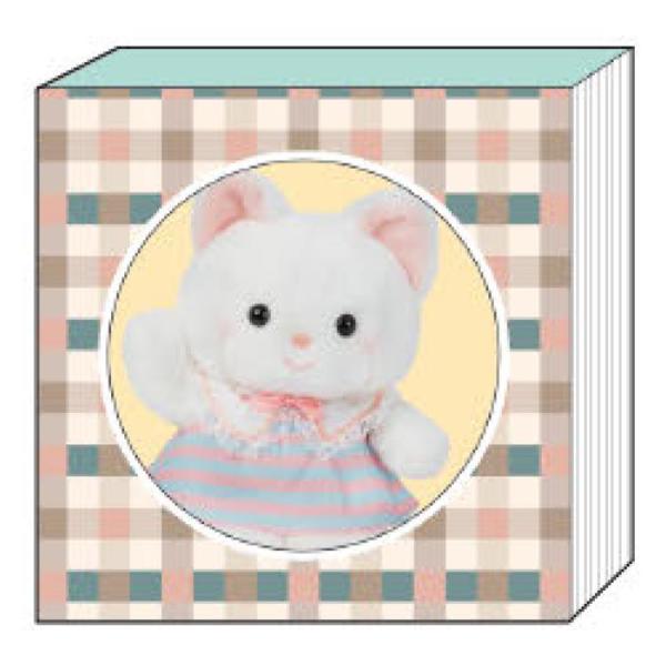 レトロぬいぐるみこれくしょん 窓付スクエアメモ チェック 957272