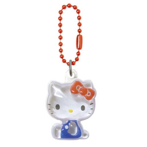 ハローキティ ぷっくりったいプチボールチェーン ブルー キーホルダー
