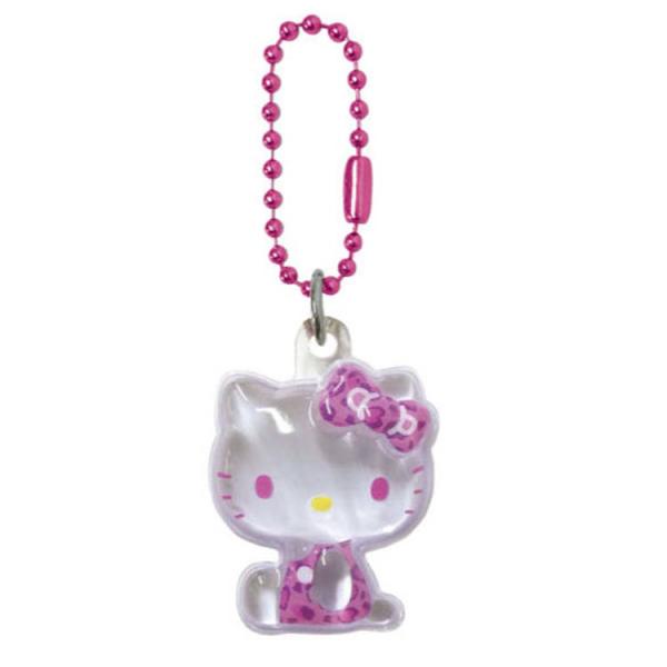 ハローキティ ぷっくりったいプチボールチェーン ヒョウ柄 ピンク