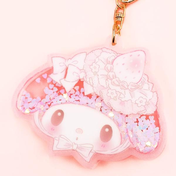 マイメロディ ホロキラキーホルダー フェイス 311868 白いちご SANRIO