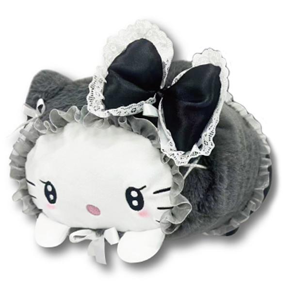 ハローキティ 寝そべりクッション ブラック 166550 ふわふわケープ
