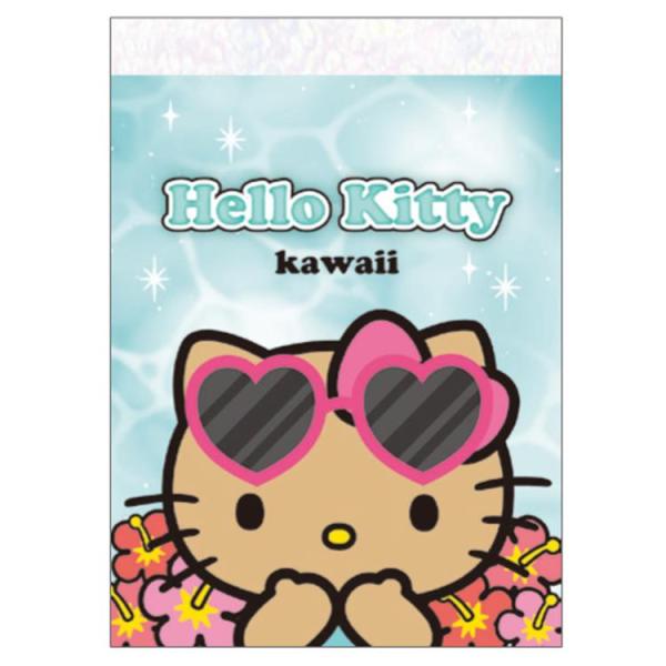 新品未使用♡ハローキティ夕焼けメモ ハローキティ ミニメモ SEA 072816 日焼けデザイン Hello Kitty