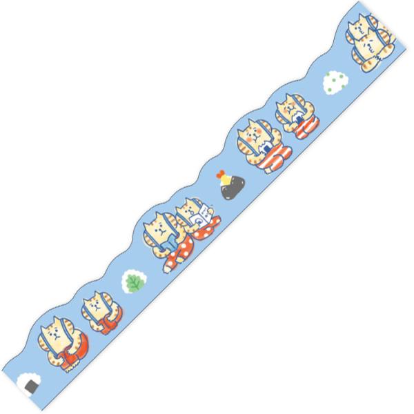 ごろごろにゃんすけ マスキングテープ ダイカット サスペブルー 956049