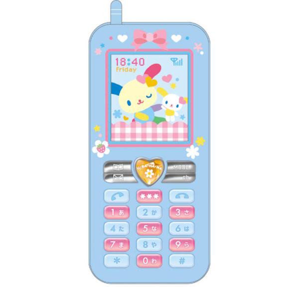 ウサハナ ガラケー型ペンケース 水色 ペンポーチ 筆箱 ふでばこ ペン