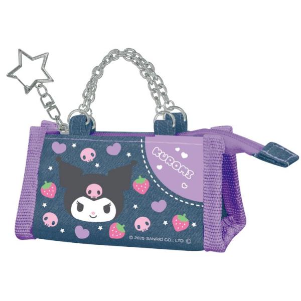クロミ デニムポーチキーホルダー 074926 KUROMI サンリオ