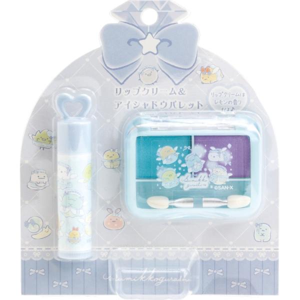 ［商品仕様］大人もキッズも使いやすい！ギフトとしてもぴったりなコスメアイテム♪【内容】リップクリーム1本、アイシャドウパレット1個【パッケージサイズ】約145×125×25mm【仕様】リップクリーム：レモンの香り付【生産国】中国【特長】アイ...