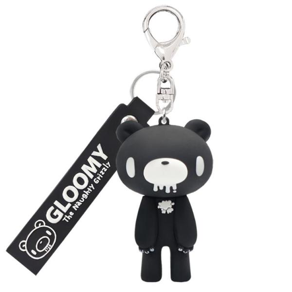 グル〜ミ〜 8203-449 フィギュア付きキーリング mono black GLOOMY