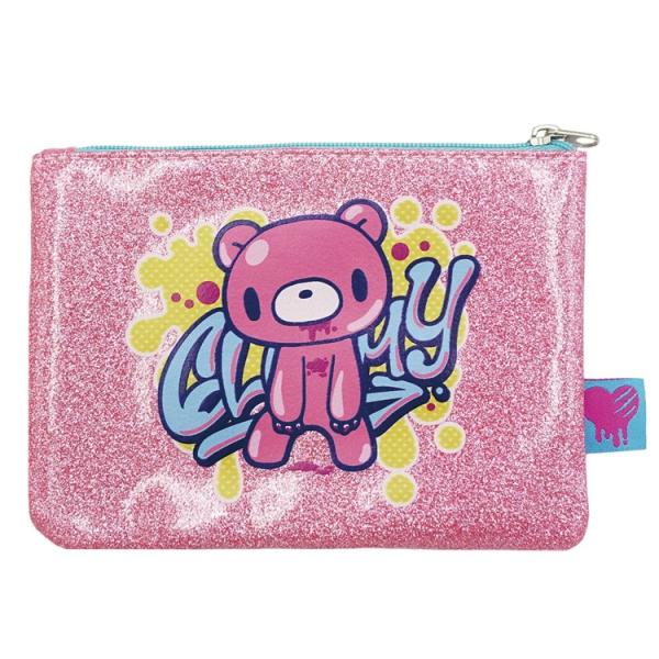 グル〜ミ〜 8203-518 ラメフラットポーチ PINK GLOOMY いたずらぐまの