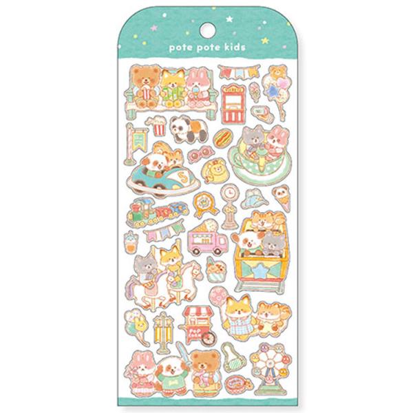 ゆうえんち ぽてぽてきっずシール 827202 : キャラクター雑貨 ラフラフ