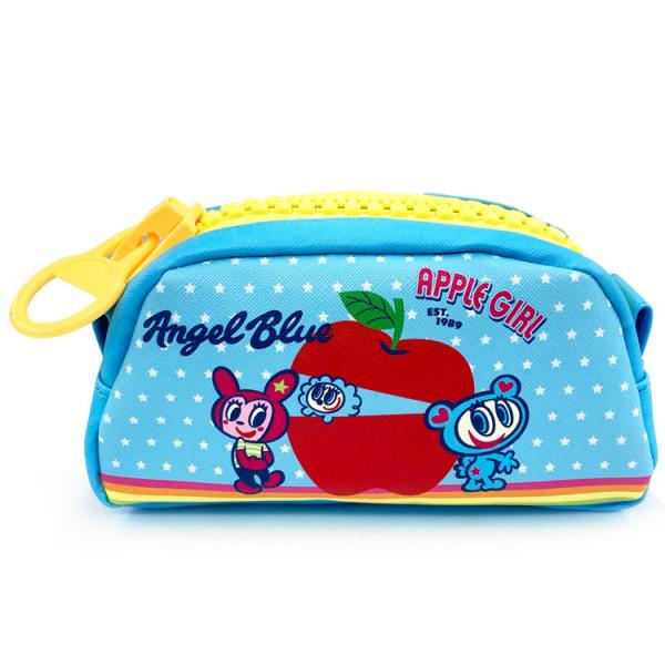 エンジェルブルー デッカジップペンケース 大容量 ペンポーチ 筆箱 ふ