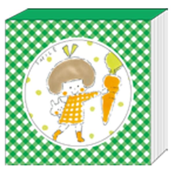 mizutama 窓付きスクエアメモ G グリーン 041537 第4弾 消しゴムはんこ