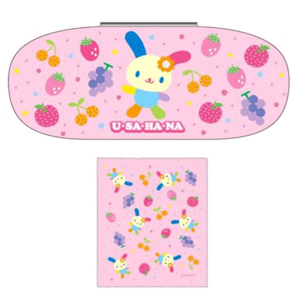 ウサハナ メガネケース PK 332009 クロス付 SANRIO サンリオ
