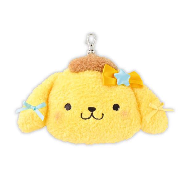 ポムポムプリン　ぬいぐるみ　ドームケース入り ポムポムプリン ぬいぐるみパスケース ダイカットパスケース