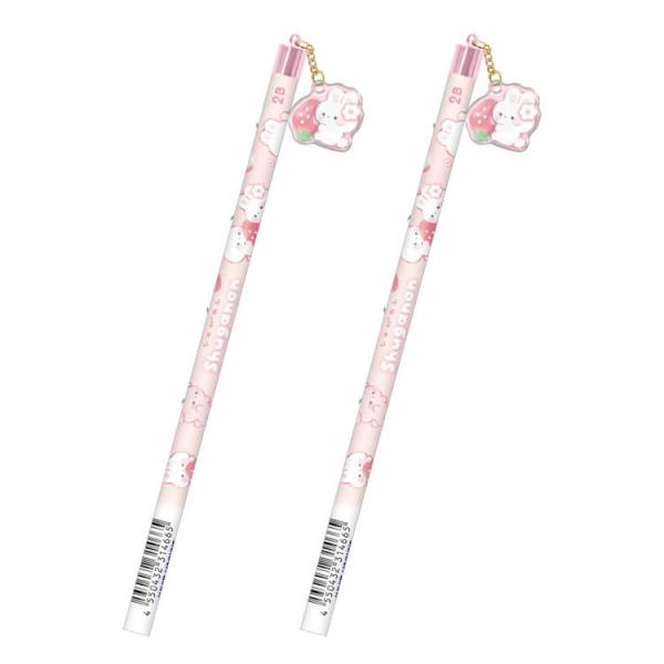 2本セット】しゅがのん ドロップチャーム鉛筆2B チャーム付き えんぴつ