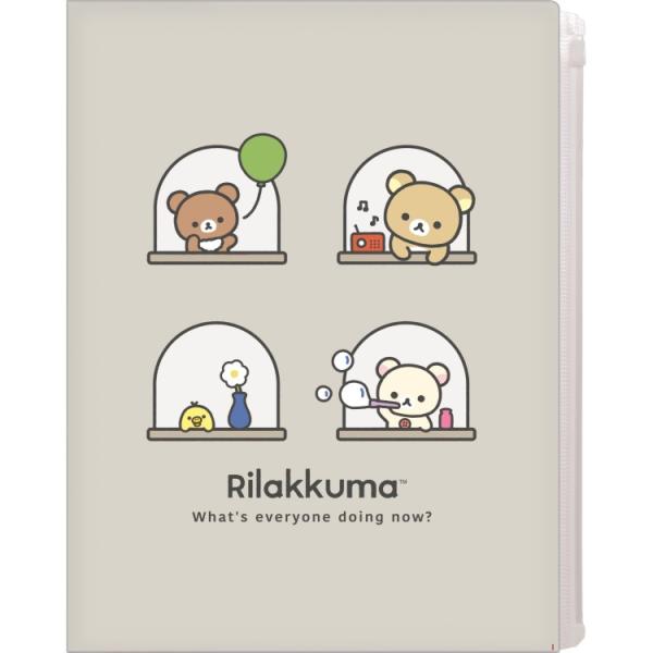 リラックマ A4クリアホルダー6+1P 6ポケットクリアファイル ジッパー