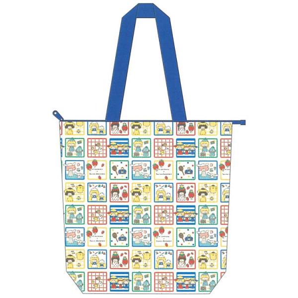 サンリオ　エコバッグ mizutama×サンリオキャラクターズ 3ルームマチ付きエコバッグ ブルー