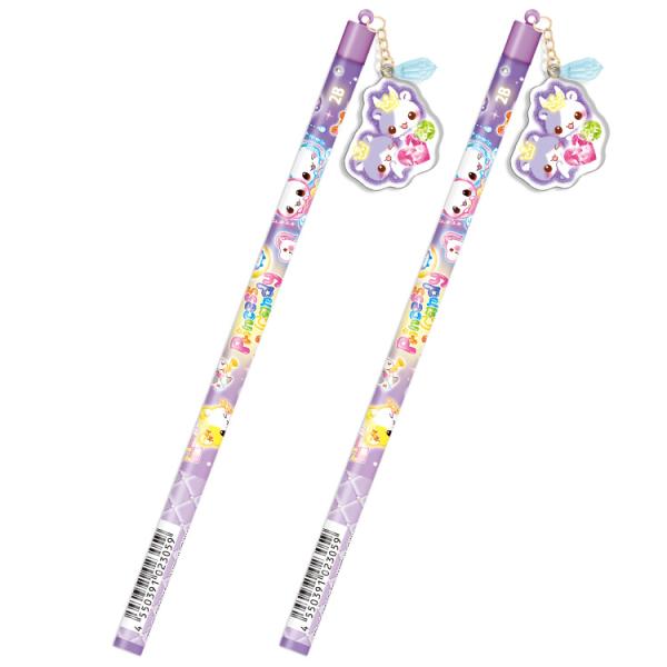 2本セットキャンディツインズ チャーム付き鉛筆 2B丸 プリンセス