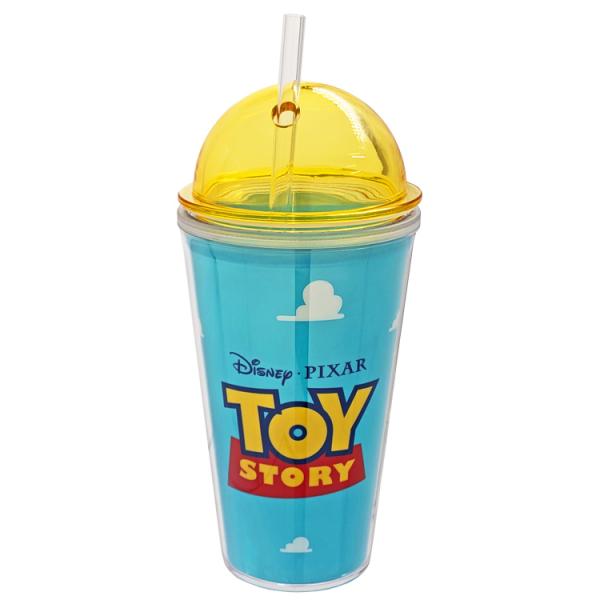トイストーリー ストロータンブラー LOGO 606761 イエロー×ブルー