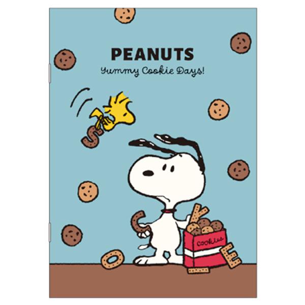 スヌーピー 中とじノートB6 水色 308256 Yummy Cookie Days! PEANUTS