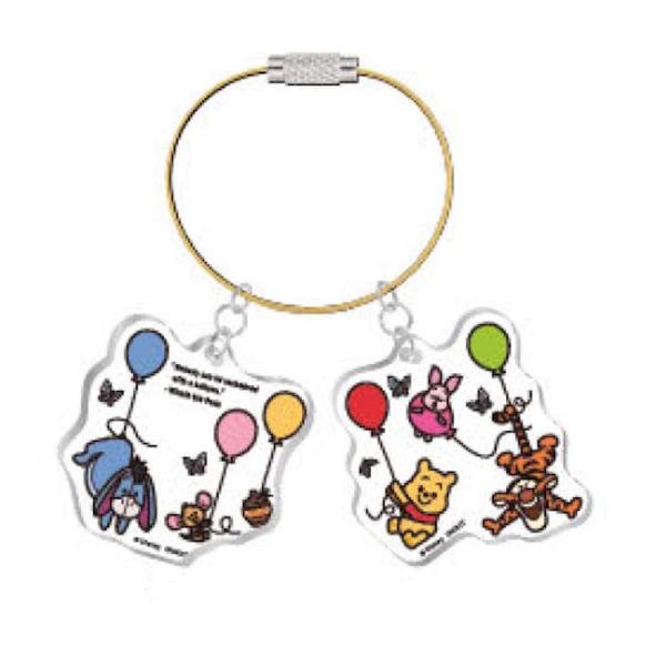 くまのプーさん アクリルキーホルダー ふうせん キーホルダー 目印