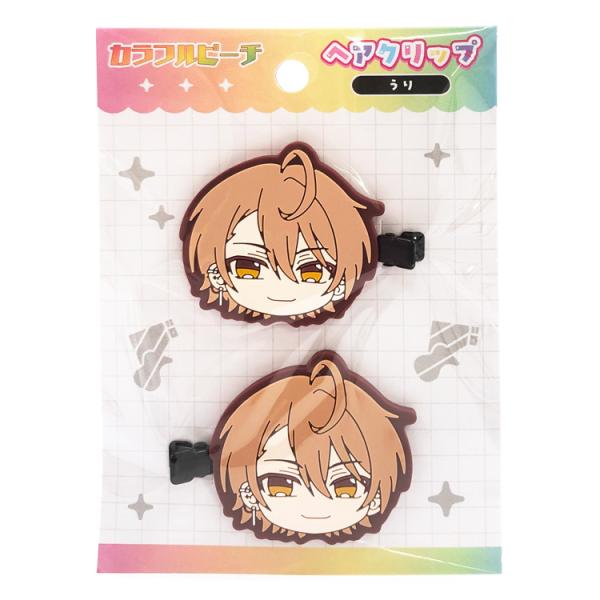 カラフルピーチ ヘアクリップ うり からぴちピクニック 前髪クリップ