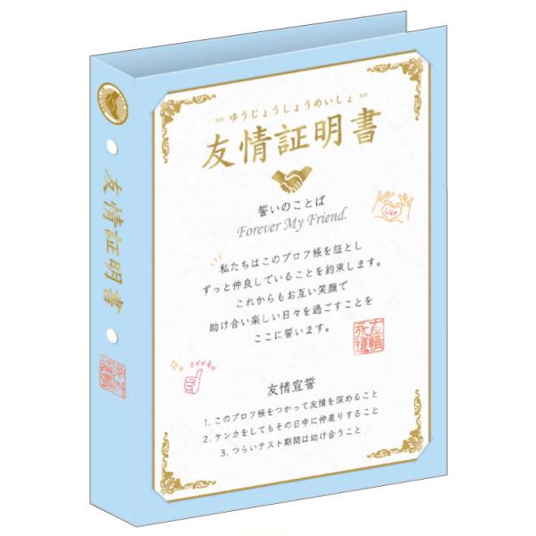 友情証明書 プロフィール帳 328051 平成ファンシー : キャラクター雑貨