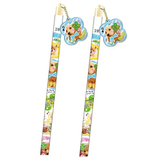 2本セット kirapote WANKO ドロップチャーム鉛筆2B丸 328167 平成