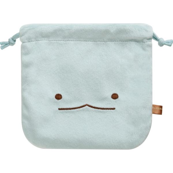 【10月中旬以降〜出荷】すみっコぐらし ぬいぐるみ巾着 とかげ フェイス ブルー