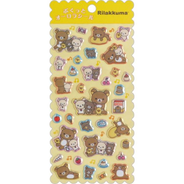 【10月下旬以降〜出荷】リラックマ ぷくっとオーロラシール SE76803