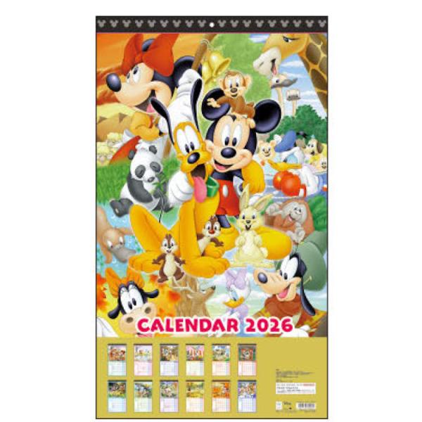 【2026年】壁掛けカレンダー♡ミッキー＆フレンズ　TDR限定 ミッキー&フレンズ 2026年カレンダー ウォールカレンダー 壁掛け