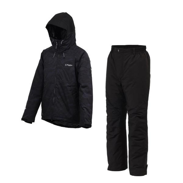 表生地は軽量ストレッチポリエステルを使用。ウェアー内の湿度を適度に排出するウィンターウェアー専用aquamax　POLAR+ 透湿防水加工。ファスナーは錆や腐食に強いビスロンファスナー。ストレッチ素材は動きのあるルアーフィッシングにもストレ...