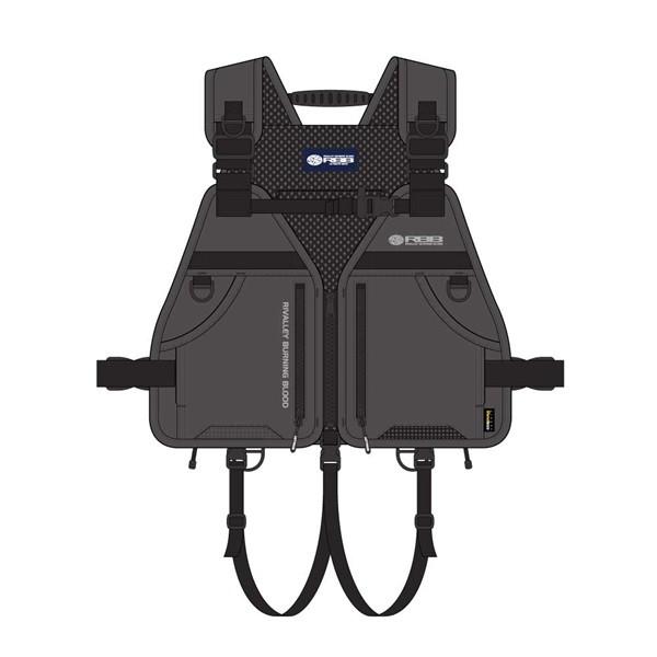 双進 ライフジャケット 7788 RBB ロックショアトランクベスト グレー フリー Rivalley（リバレイ） 双進 ライフジャケット 7788 RBB ロックショア