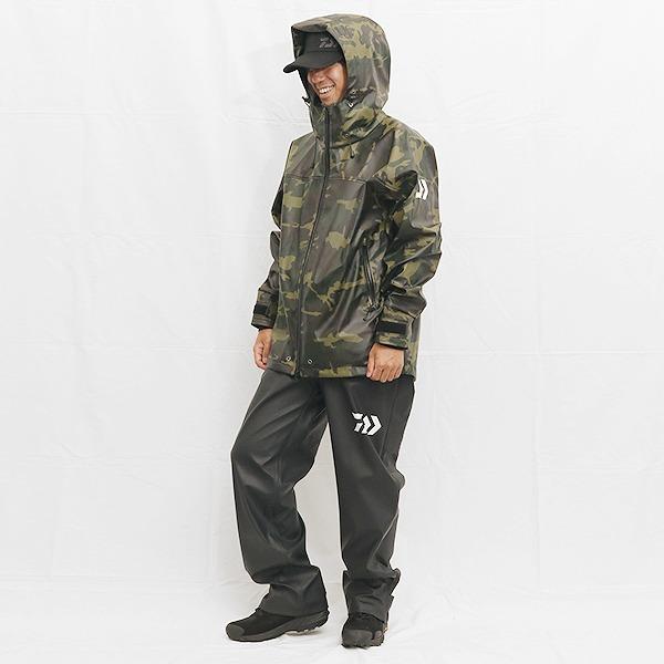 新品Daiwaレインウェア DR-6023 オーシャンレインスーツ グリーンカモ DAIWA（釣り） ダイワ レインウェア DR-6023 PUオーシャンライト