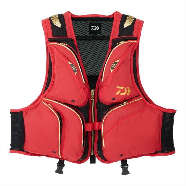 ダイワ ライフジャケット DV-3025F フロートショートフィッシングベスト レッド 2XL
