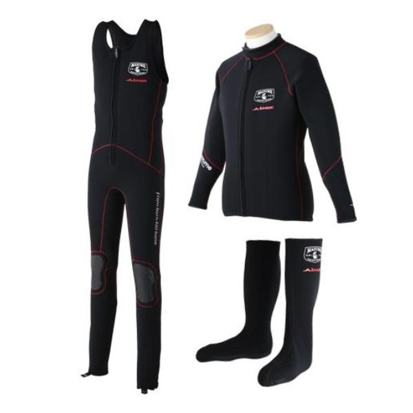 オレンジブルー マズメ mzライトウェットタイツ ブラック MZWT-615