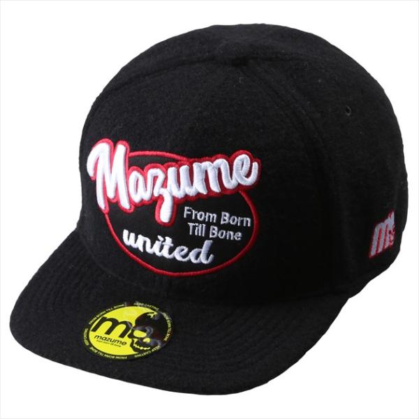 【爆買】オレンジブルー 防寒帽子 MZCP-658 mazume FLAT CAP ウール 1 ブラック フリーサイズ