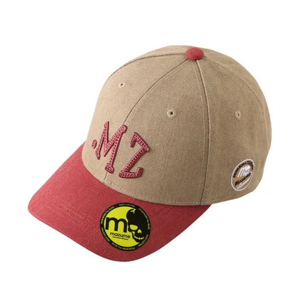 当時美品キャップ オレンジブルー 帽子 MZCP-850 mazume ウォッシュキャップ サンド