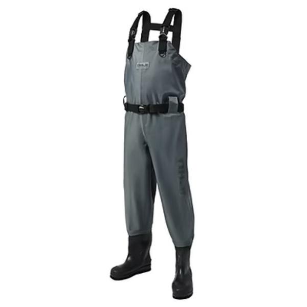 胸まで覆う万能型のチェストハイウェーダー。 胸元まで丈があるため、深い水深から浅瀬まで、海や川など、あらゆる釣り場でオールマイティーに使用できる定番のウェーダーです。 シーバス釣りで深場に立ち込む際や、湖でのトラウト釣りにも最適です。 軽量...