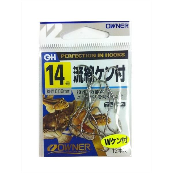 オーナー バラ 10843 白 流線ケン付 14 針 :4953873513343:釣具のキャスティング ヤフー店 通販 オーナーばり 10843 OH 白流線ケン付 14