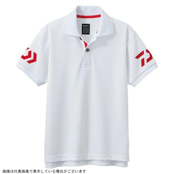 DAIWA（ダイワ） DE-7906 半袖ポロシャツ ホワイト×レッド 140 ウェア