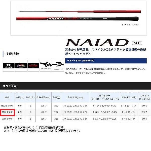 シマノ 鮎竿ナイアードNAIAD急瀬85　NF シマノ シマノ ナイアード NAIAD 急瀬−85NF 鮎竿