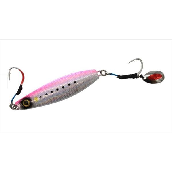 他サイト： ハヤブサ メタルジグ FS401 ジャックアイ 船マキ 180g 2 リアル魚鱗ピンクイワシ網目夜光の商品画像