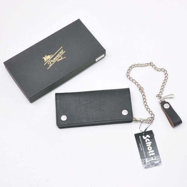 schott レザーウォレットチェーン付き Schott N.Y.C（ショット） Schott 3109057-09 本革（牛）WALLET 財布