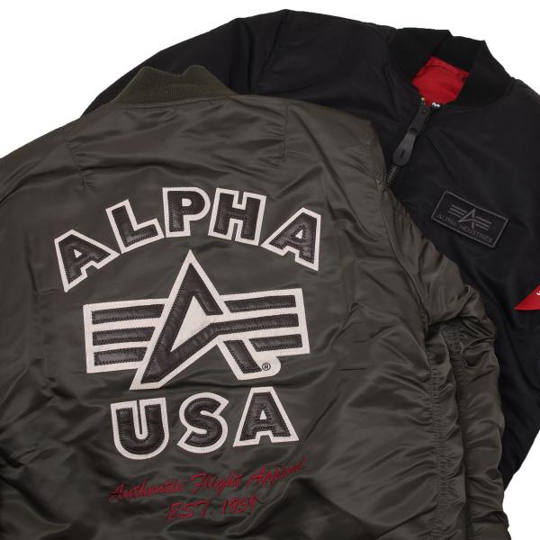 ALPHA アルファ MA-1 フライトジャケット バックエンブレム ミリタリージャケット M RP.GRAY TA0199-076 casualcojp_ta0199
