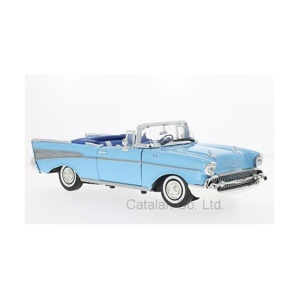 1/18 シボレー ベルエア ベルエアー コンバーチブル 水色 ライトブルー